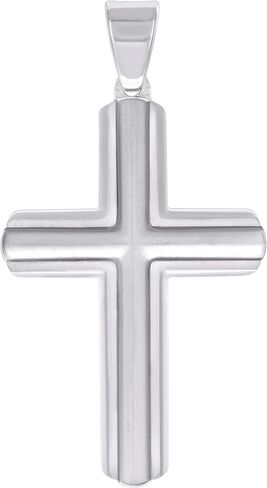 Jewels By Lux Stainless Steel Or Black-Tone Or Yellow-tone Mens Cross Religious Charm Pendant in Saudi Arabia