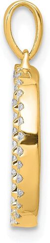 14K Diamond Letter D Initial Charm Pendant (Length 14.64mm Width 10.05 mm) in Saudi Arabia