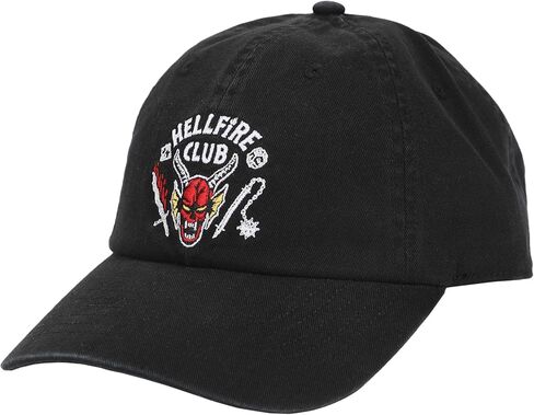 Bioworld Stranger Things Hellfire Club Black Unstructured Baseball Cap in Kuwait