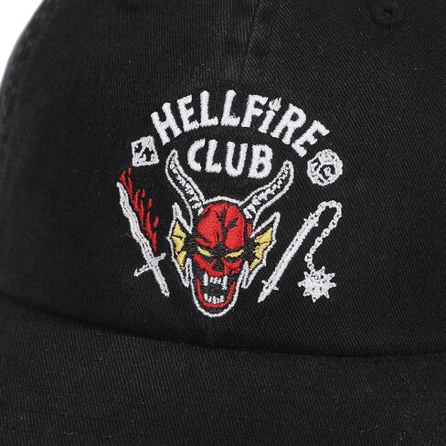 Bioworld Stranger Things Hellfire Club Black Unstructured Baseball Cap in Kuwait