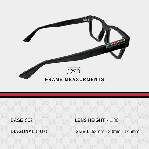 غوتشي GG1889O نظارة طبية بلوحة معدنية وشعار حروف مربعة الشكل مع مجموعة نظارات فاخرة من eSHADES in Saudi Arabia