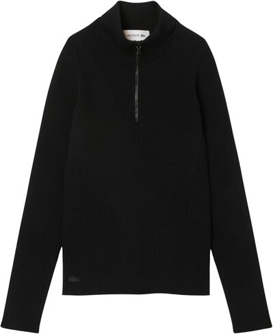 Lacoste Womens Long Sleeve Knitted Quarter Zip Up Sweater in Saudi Arabia