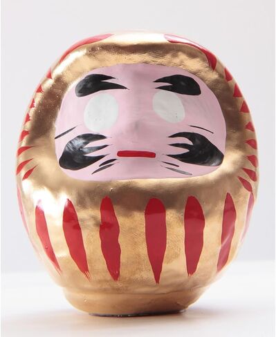 Daruma Doll 3.6 inch Gold Color Japanese Good Luck Charm Made in Japan GDS-01G-Z-US in Saudi Arabia