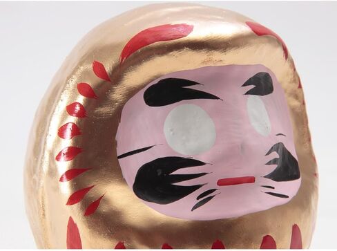 Daruma Doll 3.6 inch Gold Color Japanese Good Luck Charm Made in Japan GDS-01G-Z-US in Saudi Arabia