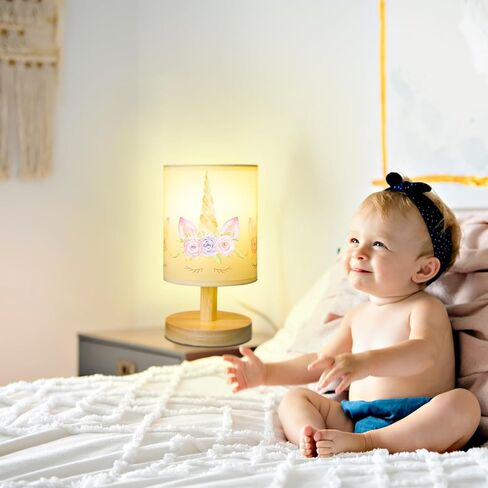 VIHOSE Roaring Dinosaur Kids Table Lamp for Bedroom Kids Bedside Lamp with Linen Wooden Nightstand Cartoon Nursery Lampshade for Girls Boys Living Room in Saudi Arabia