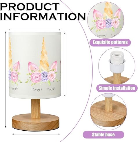 VIHOSE Roaring Dinosaur Kids Table Lamp for Bedroom Kids Bedside Lamp with Linen Wooden Nightstand Cartoon Nursery Lampshade for Girls Boys Living Room in Saudi Arabia