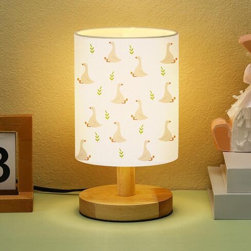 VIHOSE Roaring Dinosaur Kids Table Lamp for Bedroom Kids Bedside Lamp with Linen Wooden Nightstand Cartoon Nursery Lampshade for Girls Boys Living Room in Saudi Arabia