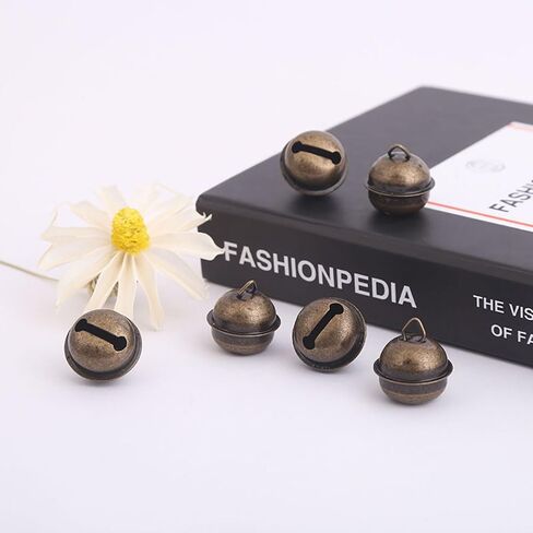 40pcs Vintage Bronze Jingle Bells for Crafts,Iron Wire Round Bell,Antique DIY Bells for Christmas Tree Crafts Decoration in Saudi Arabia