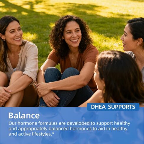 مكمل DHEA للنساء بعمر 40+ والرجال، يدعم توازن الهرمونات*، DHEA 25 مجم (كبسولة في كبسولة)، مع إل-ثيانين، أشواغاندا، نباتي، غير معدل وراثيًا، خالي من الغلوتين، خالي من الصويا، 60 كبسولة in Kuwait