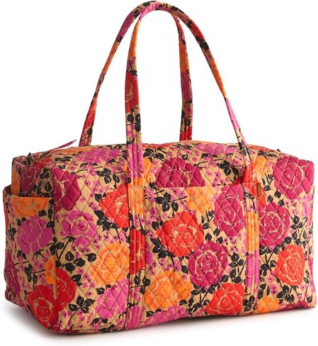 Vera Bradley Premium Cotton Large Original Duffel Bag, Coming Up Roses in Saudi Arabia