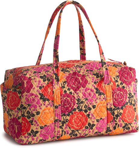 Vera Bradley Premium Cotton Large Original Duffel Bag, Coming Up Roses in Saudi Arabia