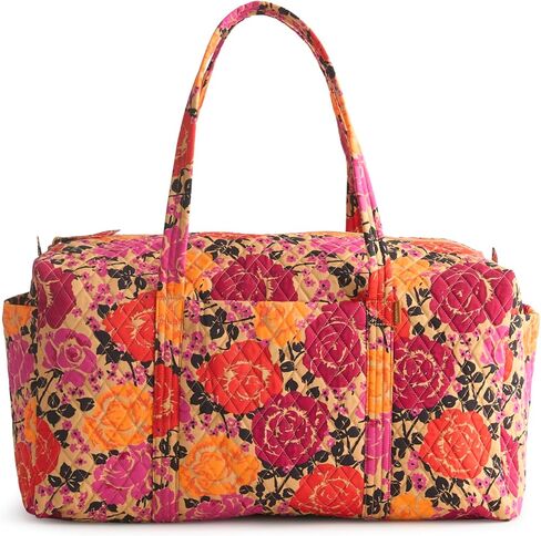 Vera Bradley Premium Cotton Large Original Duffel Bag, Coming Up Roses in Saudi Arabia