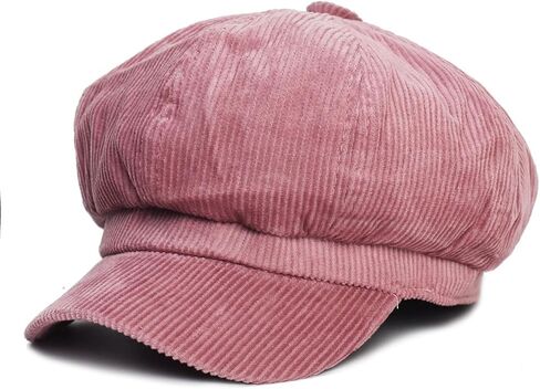 Women's Retro Corduroy Newsboy Hats Vintage Paperboy Painter Hats Japanese Harajuku Oversized Caps Accessories in Saudi Arabia