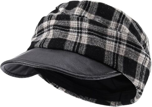 Winter Plaid Beret Hats Newsboy Hats Military Short Brim Cadet Hats French Beanies Hat for Women in Saudi Arabia