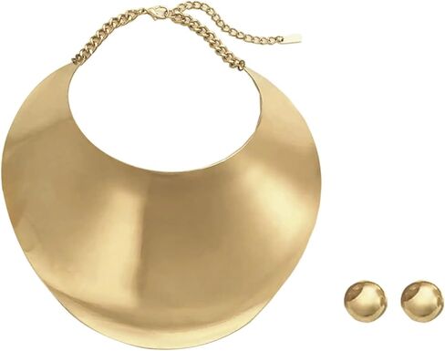 قلادات ذهبية للنساء قلادة ذهبية وفضية مكتنزة مجوهرات مصرية للنساء والرجال مجموعات مجوهرات ذهبية إكسسوارات هدية in Kuwait