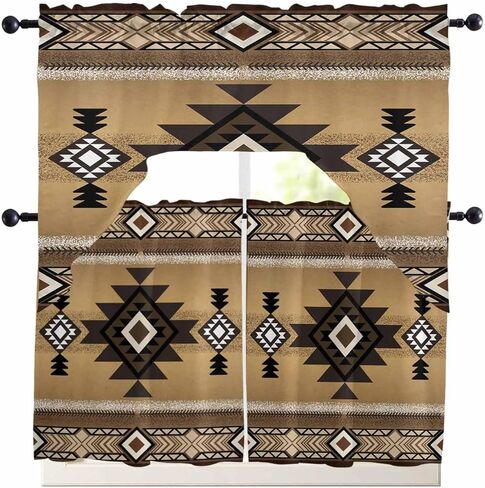 Summer Lemon Swag Kitchen Curtain Sets with Valance, 3 Pieces Rod Pocket Curtain Drapes for Bedroom Living Room Bathroom Cafe Windows, Cute Gnomes Fruit Country French 56''x36'' & 36''x27.5''x2Panels in Kuwait