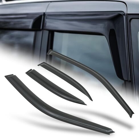 M-AUTO Window Visors Rain Guards Shields Compatible with 98-04 Nissan Frontier, Tape-On, 2 PCs in Kuwait