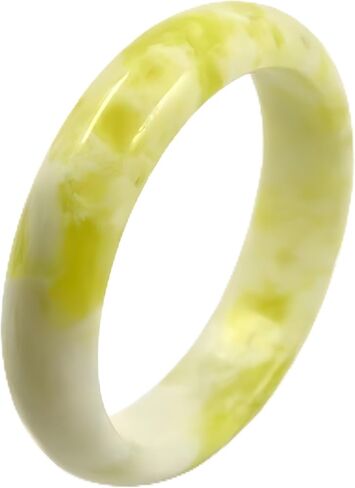 Natural Jade Stone Bangle Bracelet -Round Multi-Polished Design with Box, Feng Shui Good Luck Accessory, Positive Energy Gift for Women Men in Saudi Arabia