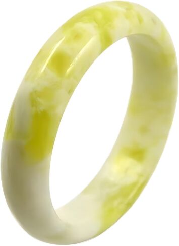 Natural Jade Stone Bangle Bracelet -Round Multi-Polished Design with Box, Feng Shui Good Luck Accessory, Positive Energy Gift for Women Men in Saudi Arabia