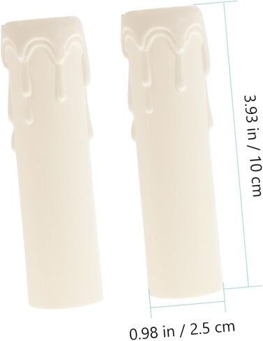 TEHAUX 20pcs Retro Chandelier Shades Plastic Candle Casings Decorative Candles Socket Sleeves in Saudi Arabia