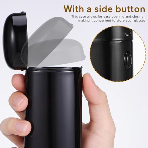 BESPORTBLE Metal Eyeglasses Case Side Button Closure Compact Hard Shell Sunglass Holder for Men and Women Lightweight Travel Eyewear Protection with Scratch Resistant Interior Painted Finish in Saudi Arabia