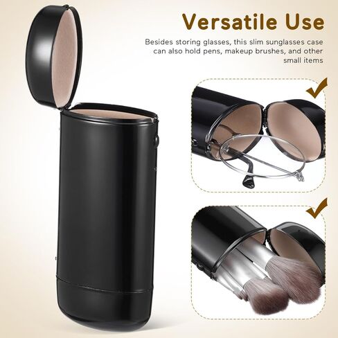BESPORTBLE Metal Eyeglasses Case Side Button Closure Compact Hard Shell Sunglass Holder for Men and Women Lightweight Travel Eyewear Protection with Scratch Resistant Interior Painted Finish in Saudi Arabia