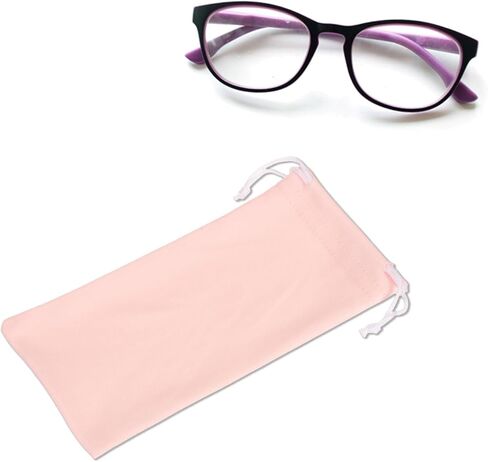 HARFINGTON 3pcs Eyeglass Pouch Microfiber Sunglasses Storage Bag Thick Portable Drawstring Pouch for Phone Glasses Jewellery, Black in Saudi Arabia