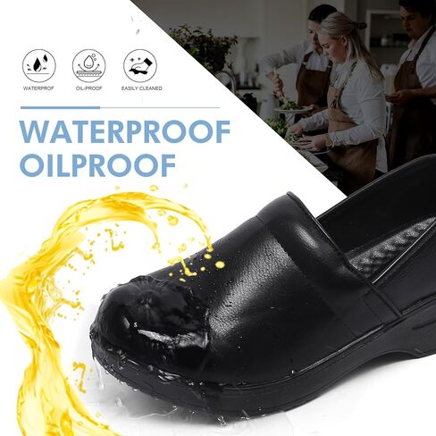 Slip-On Clogs for Women Footwear for Comfort and Arch Support - Resistant and Chef Shoes - Nursing, Veterinarians, Food Service, Healthcare Professionals, Oil and Water Resistant in Saudi Arabia
