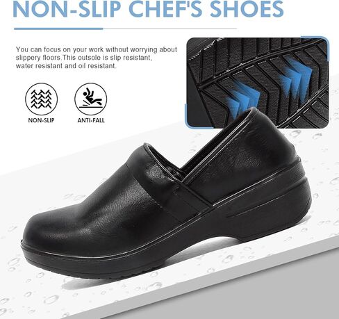 Slip-On Clogs for Women Footwear for Comfort and Arch Support - Resistant and Chef Shoes - Nursing, Veterinarians, Food Service, Healthcare Professionals, Oil and Water Resistant in Saudi Arabia