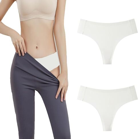 ملابس داخلية نسائية غير مرئية بغطاء الجمل بدون خياطة من KISKIS، ملابس داخلية خافية لأصابع القدم الجملية بدون عرض، سراويل داخلية بخط الجمل، قطعتان in Kuwait