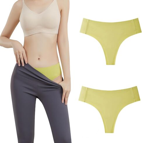 ملابس داخلية نسائية غير مرئية بغطاء الجمل بدون خياطة من KISKIS، ملابس داخلية خافية لأصابع القدم الجملية بدون عرض، سراويل داخلية بخط الجمل، قطعتان in Kuwait
