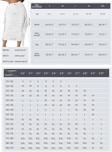 Aisbei Women's Side Ruffles High Waisted Ruhed Bodycon Pencil Long Maxi Skirts in Saudi Arabia