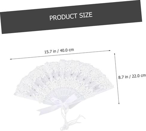 Handmade Lace Pearl Fan Elegant Bridal Handheld Fan for Weddings Dance Performances and Parties Lightweight and Decoration Accessory in Saudi Arabia