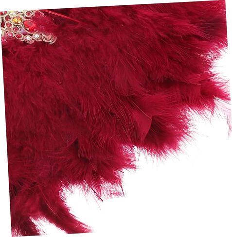 Cabilock Exquisite Handheld Rhinestone Plume Fan for Weddings Photography Props and Stage Performances Bridal Accessory for Unforgettable Moments in Saudi Arabia