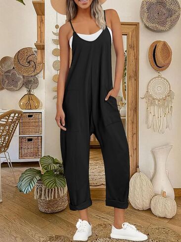 Jumpsuits for Women Casual Summer Outfits Rompers Comfy Beach Vacation Trendy Overalls Jumpers Fashion Clothes 2025 in Saudi Arabia