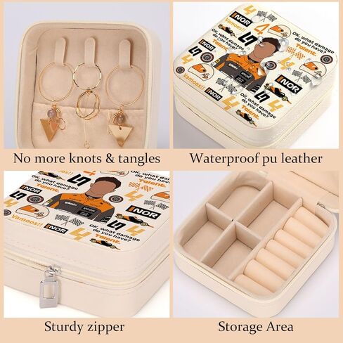 LONGXIN Racing Fans Gifts for Women Girls Travel Jewelry Case Box Organizer in Saudi Arabia