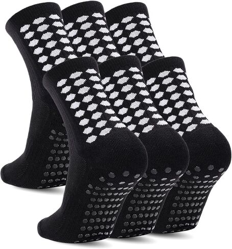 3 Pairs Mens Grip Soccer Socks Non-Slip Football Baseball Soccer Socks for Men Women in Saudi Arabia