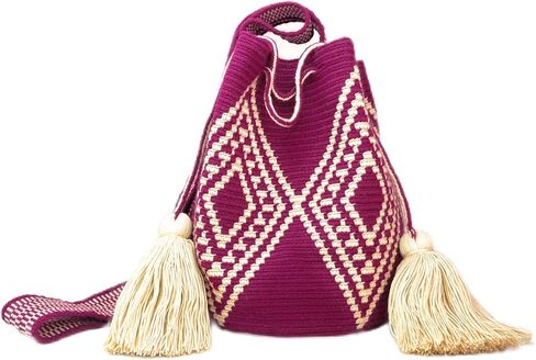 WAYUU bag mochila for women, original bolsa tejida colombiana authentic crochet pattern Fairtrade Gift from Colombia in Kuwait