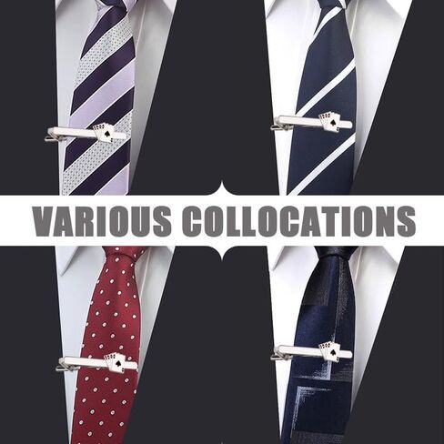 Casino Worker Tie Clip for Men Dad Husband Boyfriend Poker Lover Father Day Gifts for Dad Grandpa Uncle Poker Tie Bars for Men Casino Worker Birthday Gift for Dad Husband Boyfriend Poker Lover Gift in Saudi Arabia