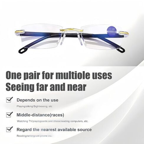 Auto Focus Glasses, Intelligent Zoom Anti-Blue Light Presbyopia Glass ，（Comes with glasses bag） ，Smart Zoom Reading Glass. in Saudi Arabia