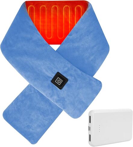 Neck Heating Pad Cordless with 5000mAh Power Bank,Neck Warmer for Pain Relief & Stiffness, Heated Neck Wrap with 3 Temperature Settings, Machine Washable & Portable (Grey) in Saudi Arabia