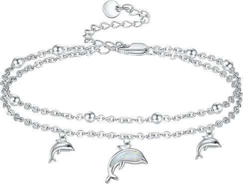 925 Sterling Silver Dolphins/Infinity/Pink Heart/Butterfly/Bee/Cross American Flag/Sunflower Bracelet Sterling Silver Jewelry Gifts for Women in Saudi Arabia