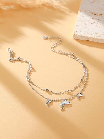 925 Sterling Silver Dolphins/Infinity/Pink Heart/Butterfly/Bee/Cross American Flag/Sunflower Bracelet Sterling Silver Jewelry Gifts for Women in Saudi Arabia