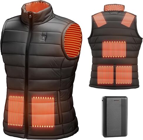 VEVOR Heated Vest,Men Electric Heating,Lightweight Rechargeable Winter-Jacket with 3 Levels in Saudi Arabia