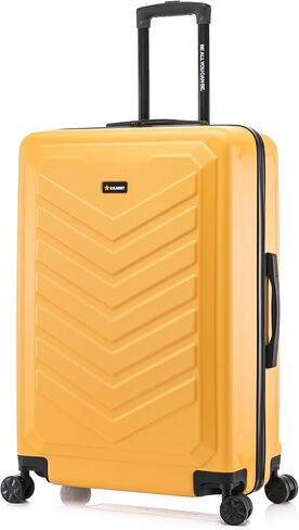 US ARMY Fox 28 inch Hardside Luggage with Spinner Wheels | Lightweight Large Suitcase for Extended Travel | Chevron Icon, Gel Handle, Side Studs, Retractable Trolley, Heavy Duty | Black in Saudi Arabia
