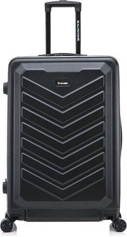 US ARMY Fox 28 inch Hardside Luggage with Spinner Wheels | Lightweight Large Suitcase for Extended Travel | Chevron Icon, Gel Handle, Side Studs, Retractable Trolley, Heavy Duty | Black in Saudi Arabia
