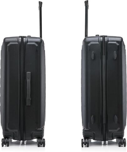 US ARMY Fox 28 inch Hardside Luggage with Spinner Wheels | Lightweight Large Suitcase for Extended Travel | Chevron Icon, Gel Handle, Side Studs, Retractable Trolley, Heavy Duty | Black in Saudi Arabia