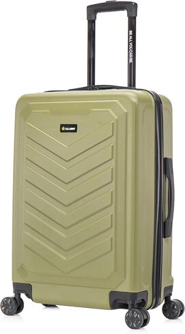 US ARMY Fox 28 inch Hardside Luggage with Spinner Wheels | Lightweight Large Suitcase for Extended Travel | Chevron Icon, Gel Handle, Side Studs, Retractable Trolley, Heavy Duty | Black in Saudi Arabia