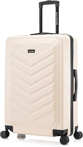 US ARMY Fox 28 inch Hardside Luggage with Spinner Wheels | Lightweight Large Suitcase for Extended Travel | Chevron Icon, Gel Handle, Side Studs, Retractable Trolley, Heavy Duty | Black in Saudi Arabia