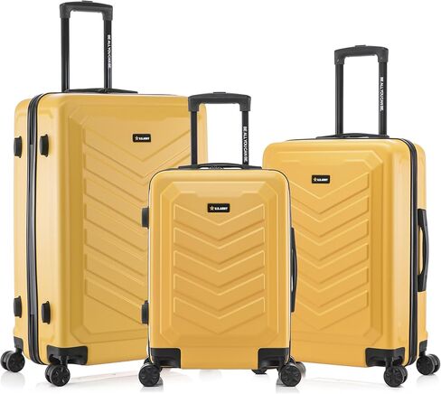 US ARMY Fox 28 inch Hardside Luggage with Spinner Wheels | Lightweight Large Suitcase for Extended Travel | Chevron Icon, Gel Handle, Side Studs, Retractable Trolley, Heavy Duty | Black in Saudi Arabia